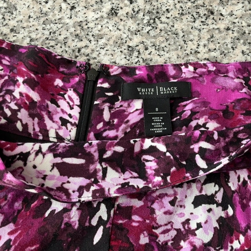 White House Black Market Pink Floral Skirt